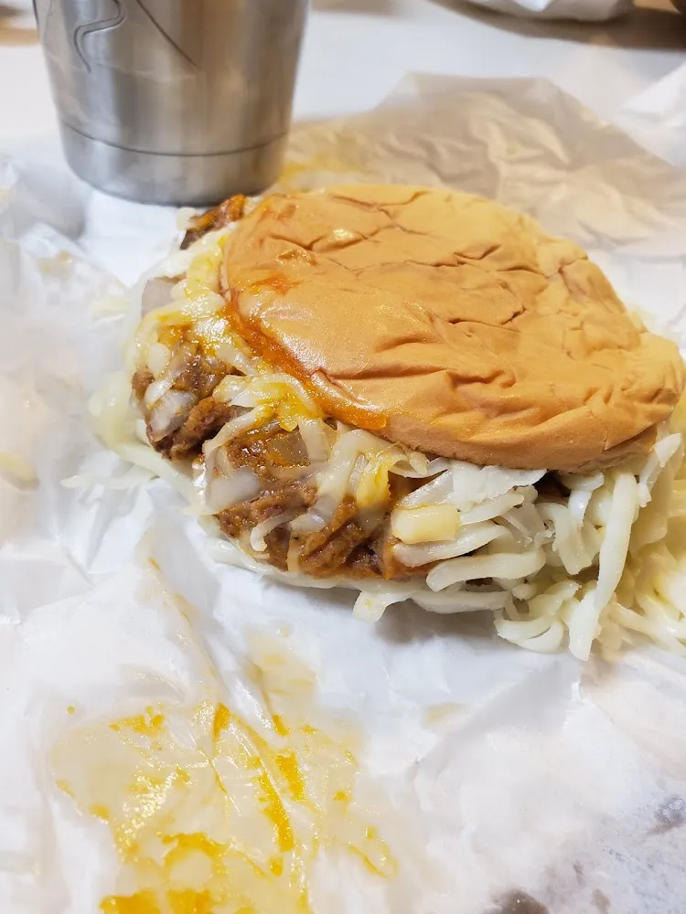 Q Burger with Mozzarella and Onions